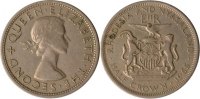 Südrhodesien 1/2 Crown Südrhodesien, 1/2 Crown, Elizabeth II., 1955, ss+