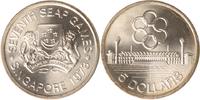 Singapur 5 Dollars Singapur, 5 Dollars, Emblem der Südostasienspiele, 1973, st