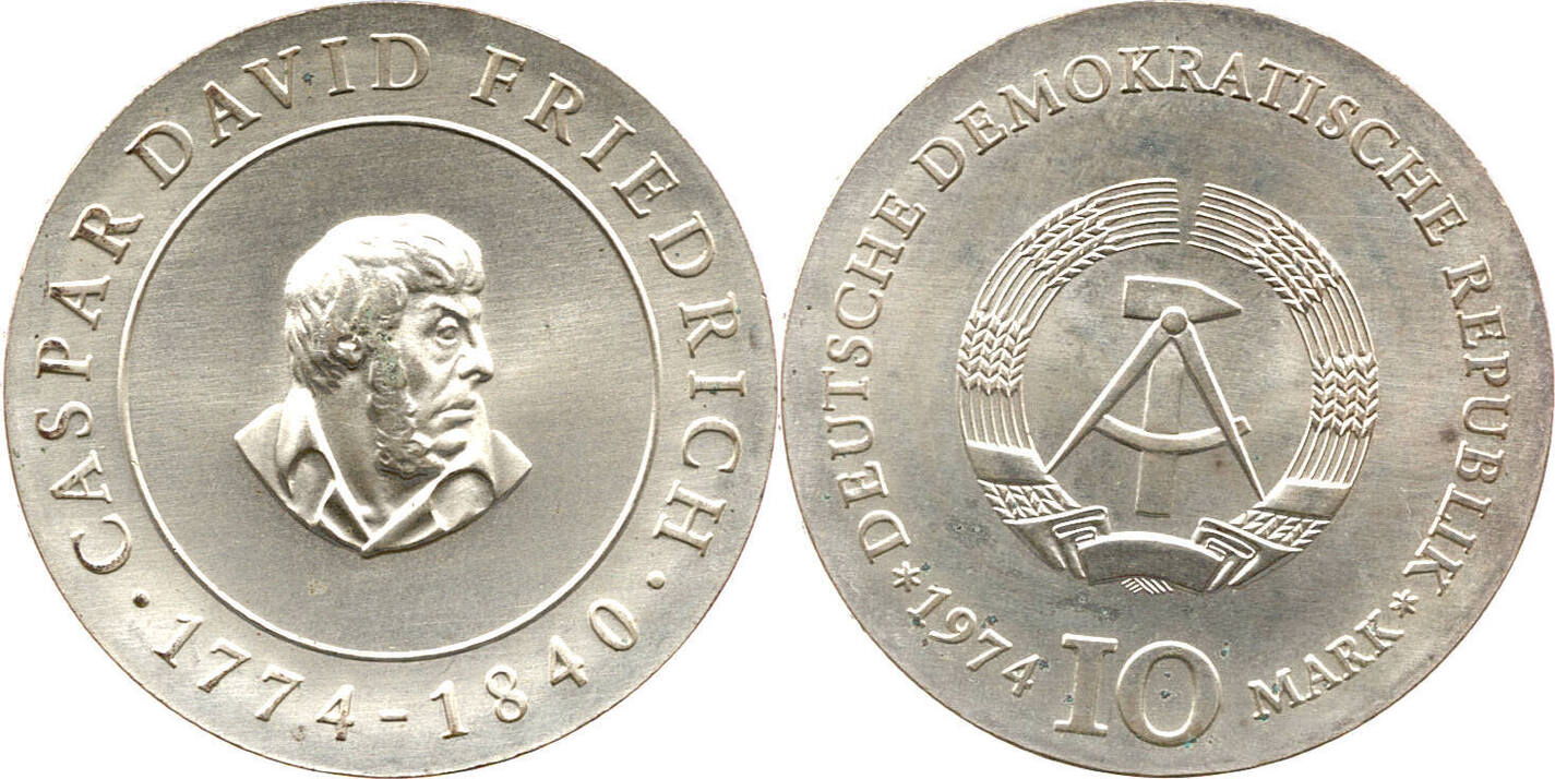 DDR 10 Mark 1974 200 Geburtstag Von Caspar David Friedrich St MA Shops