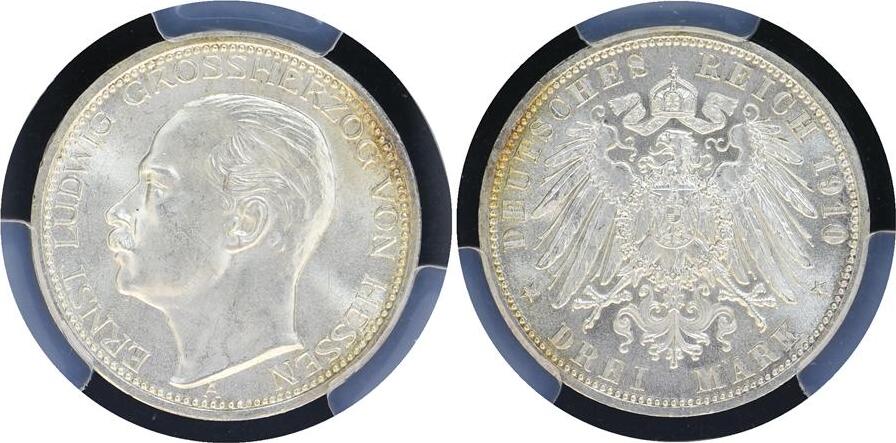 Hessen Mark A Ernst Ludwig Pcgs Ms Stempelglanz