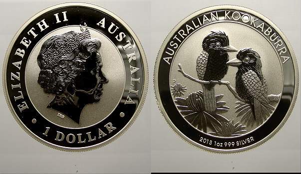 Australien 1 Dollar Kookaburra 2013 Elizabeth II Seit 1952