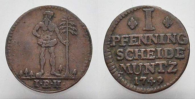 Braunschweig Wolfenbüttel Cu Pfennig 1749 Karl I 1735 1780