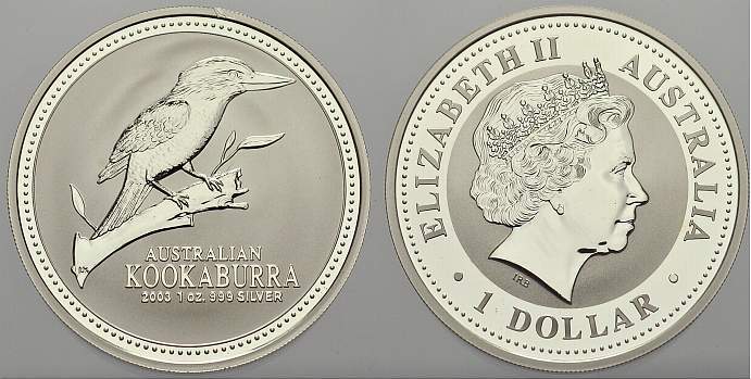 Australien 1 Dollar Kookaburra 2003 Elizabeth II Seit 1952