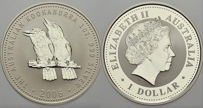 Australien 1 Dollar Kookaburra 2006 Elizabeth II Seit 1952