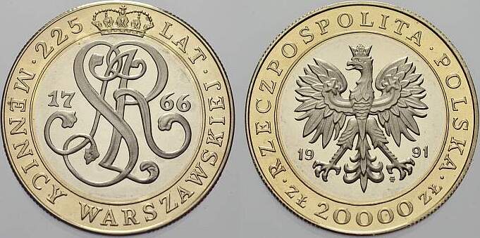 Polen Republik 1990 Bis Heute 20000 Zloty 1991 Republik Polen Seit 1990