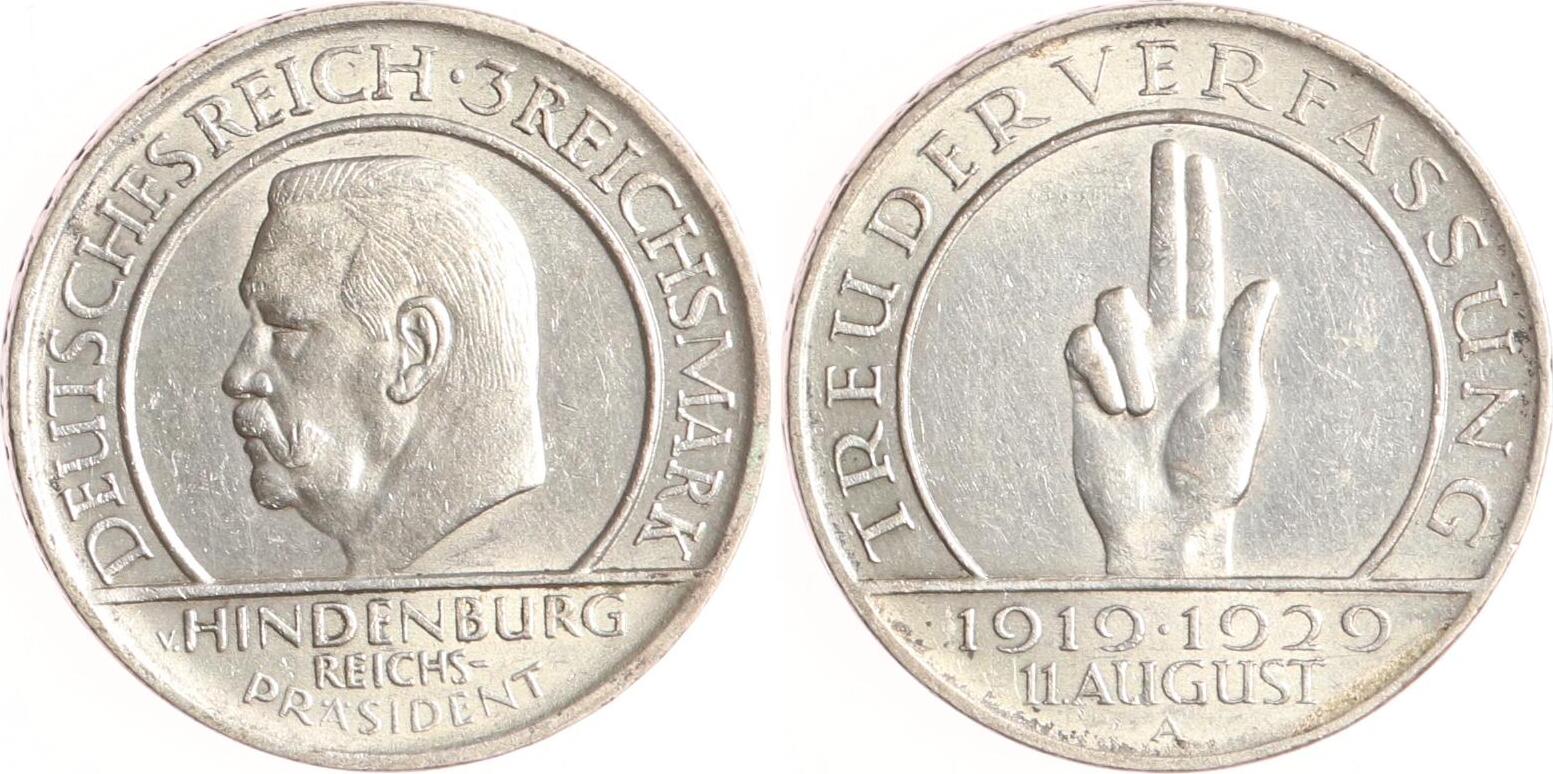 Weimarer Republik Reichsmark A Verfassung Sehr Sch N