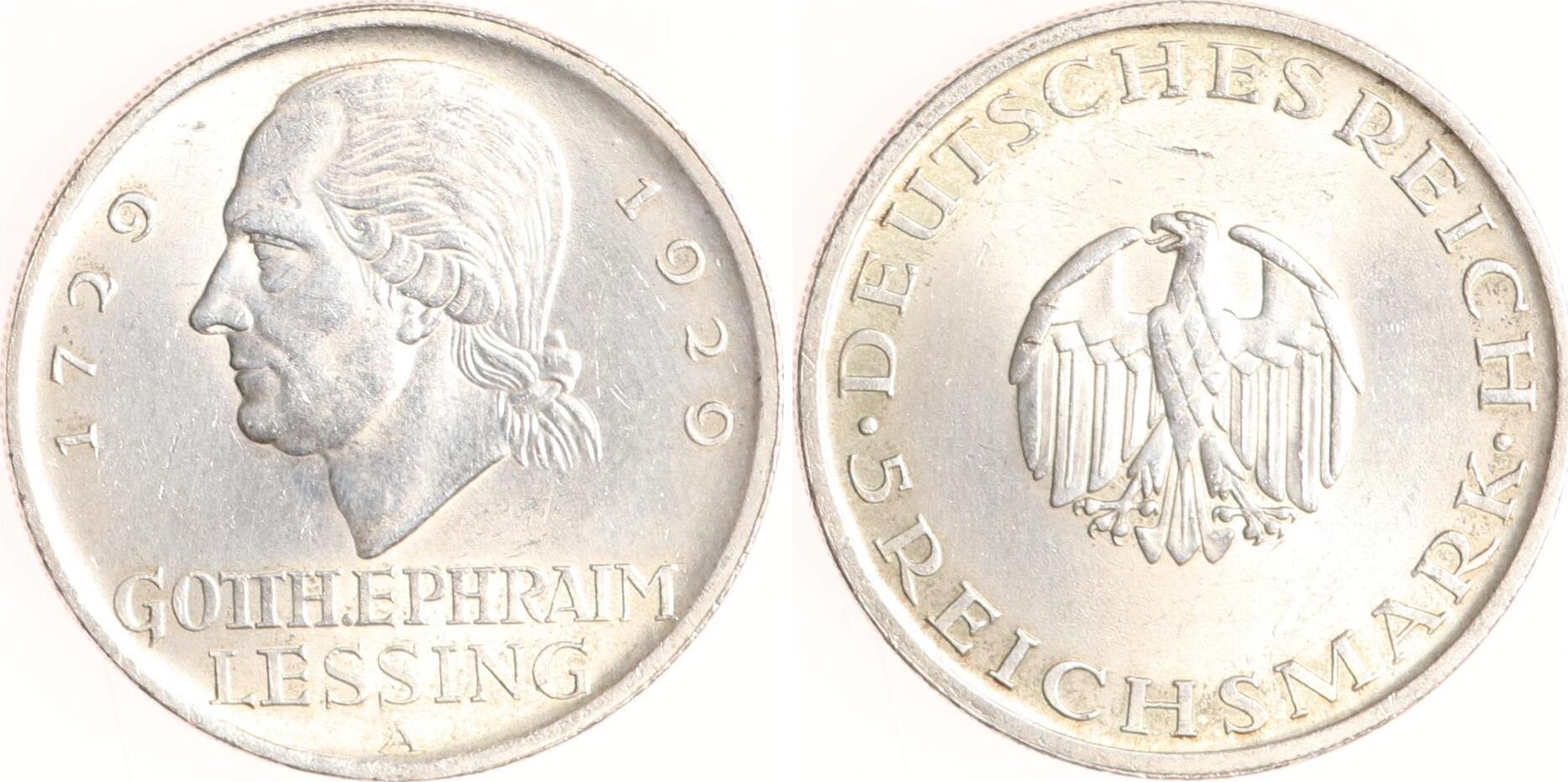 Weimarer Republik Reichsmark A Lessing Vorz Glich Ma Shops