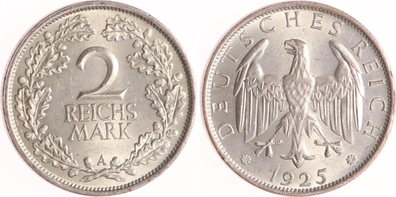 Weimarer Republik Reichsmark A Vorz Glich Stempelglanz Ma Shops