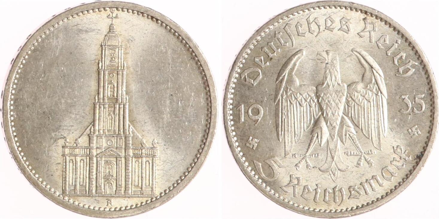 Drittes Reich Reichsmark A Garnisonkirche Ohne Datum Vorz Glich