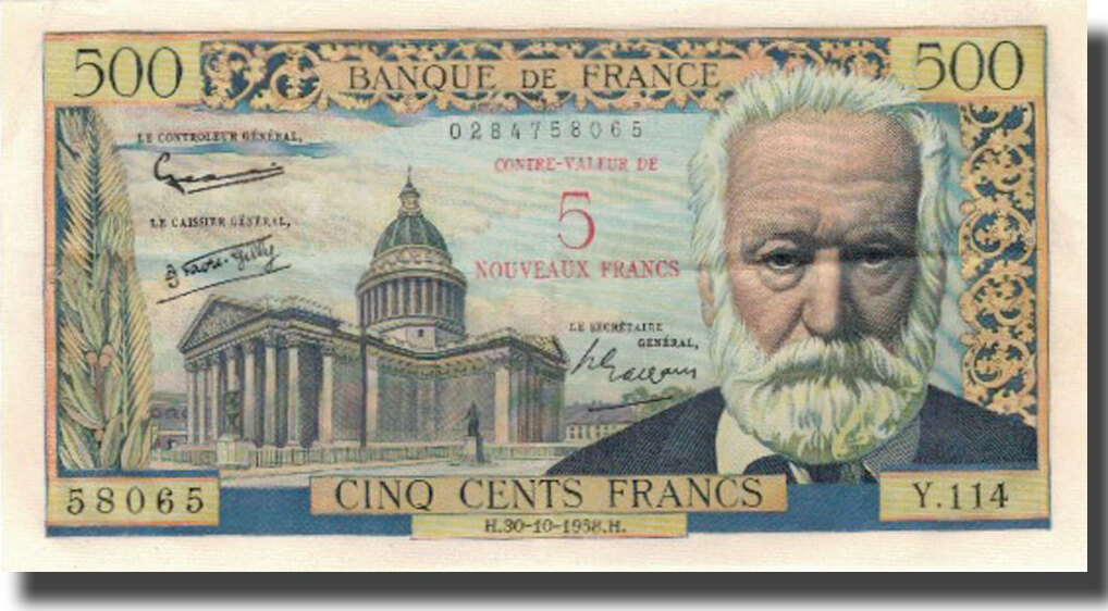 Frankreich Nouveaux Francs On Francs Victor Hugo