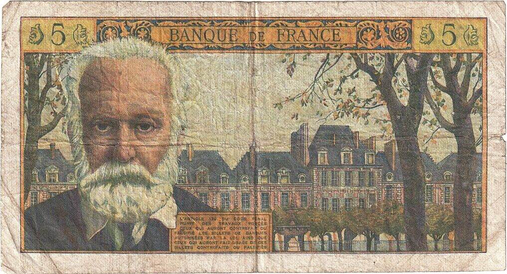 Frankreich 5 Nouveaux Francs 1961 Victor Hugo L 52 S Fayette 56 7