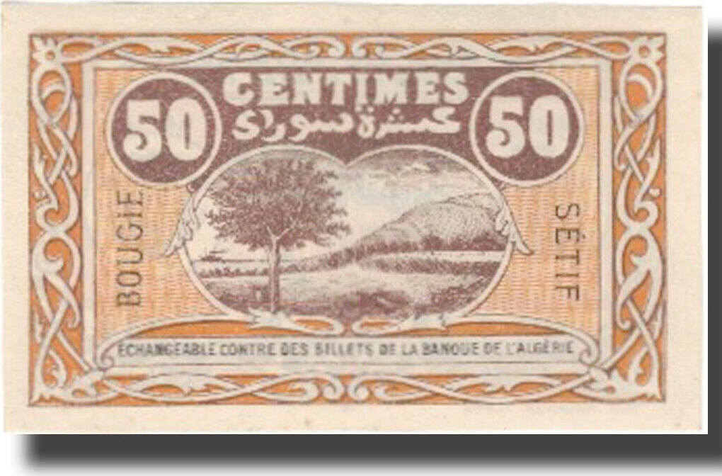 Algeria 50 Centimes 1918 Geldschein Chambre De Commerce 1918 03 09