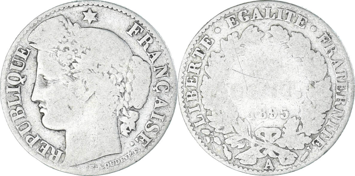 Frankreich 50 Centimes 1895 A Münze Cérès Paris SGE Silber KM 834