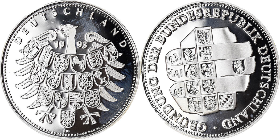 Deutschland Medaille Gr Ndung Der Brd Fdc Stgl Silber Ma Shops