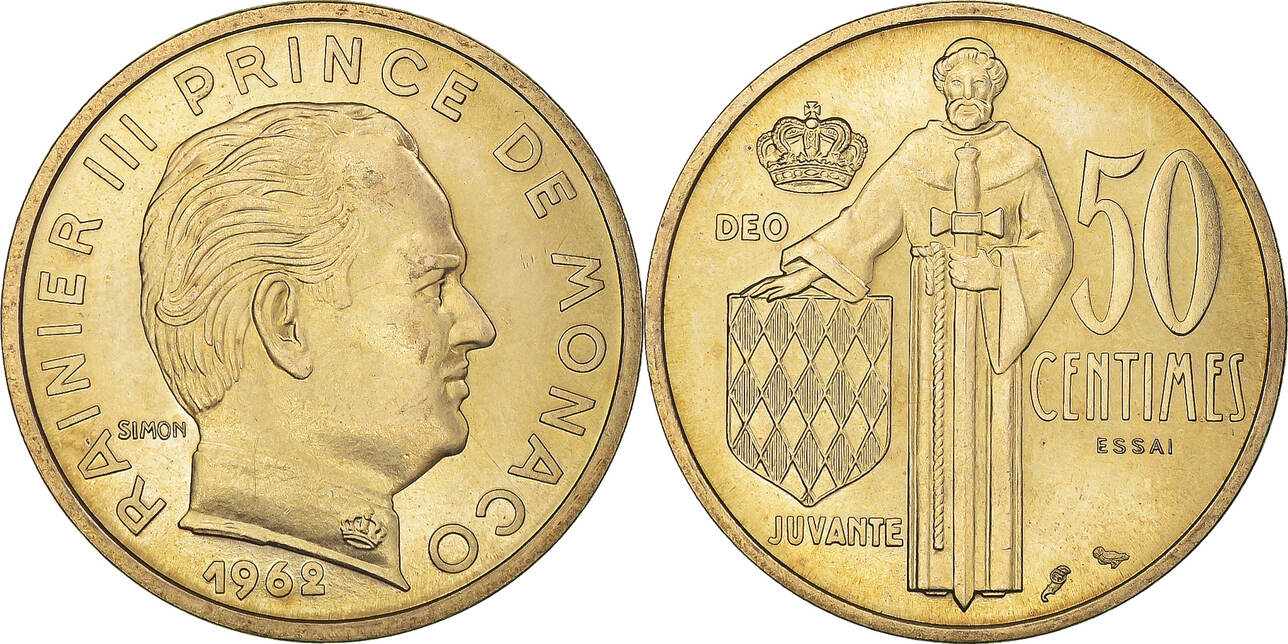 Monaco Centimes M Nze Rainier Iii Essai Vz Cupro Aluminium