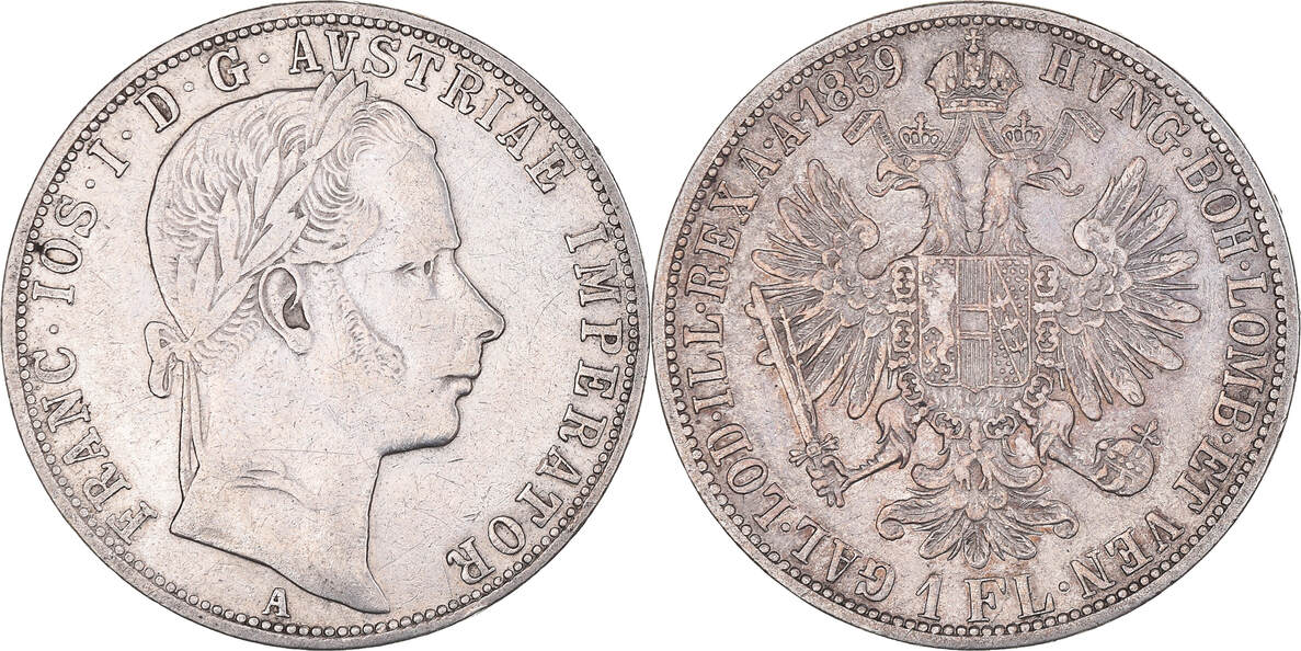 Sterreich Florin A M Nze Franz Joseph I Vienna Ss Silber Km