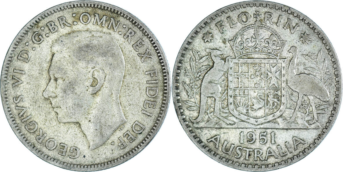 Australien Florin M M Nze George Vi Melbourne Ss Silber Km