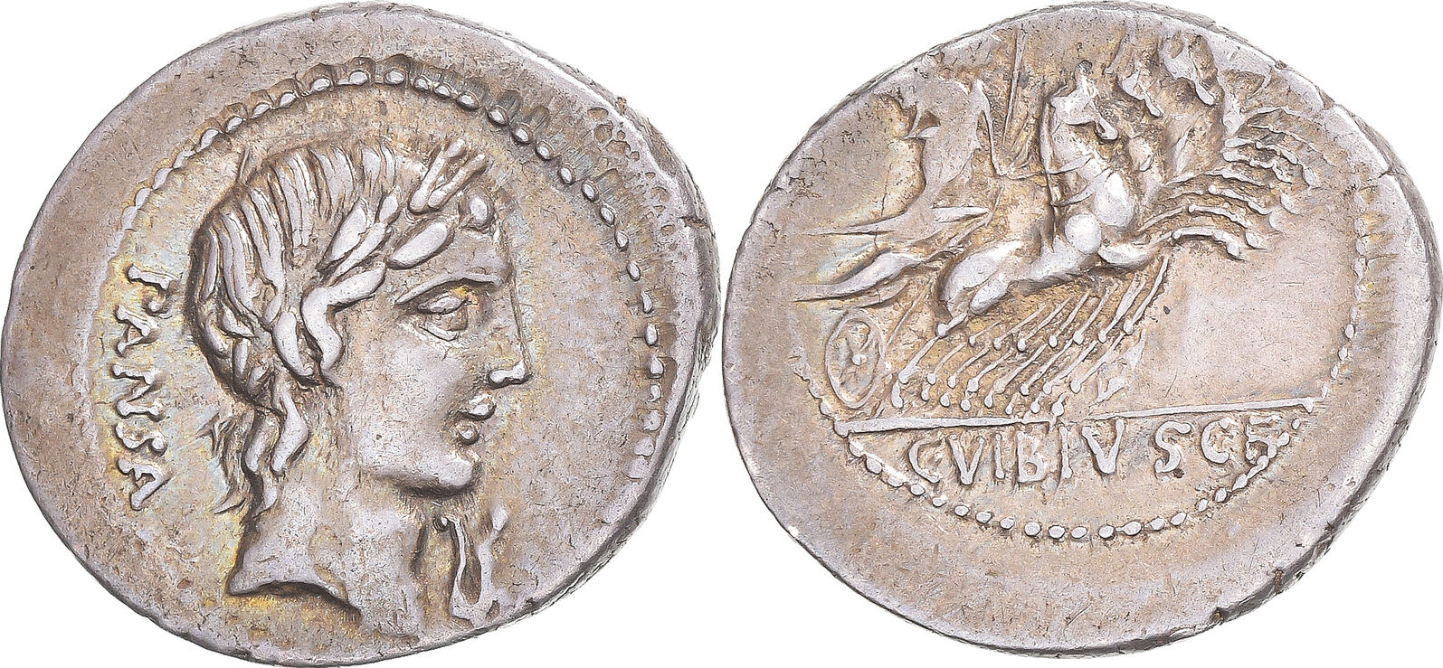 Denarius Bc Rome M Nze Vibia Rome Ss Silber Crawford Ma