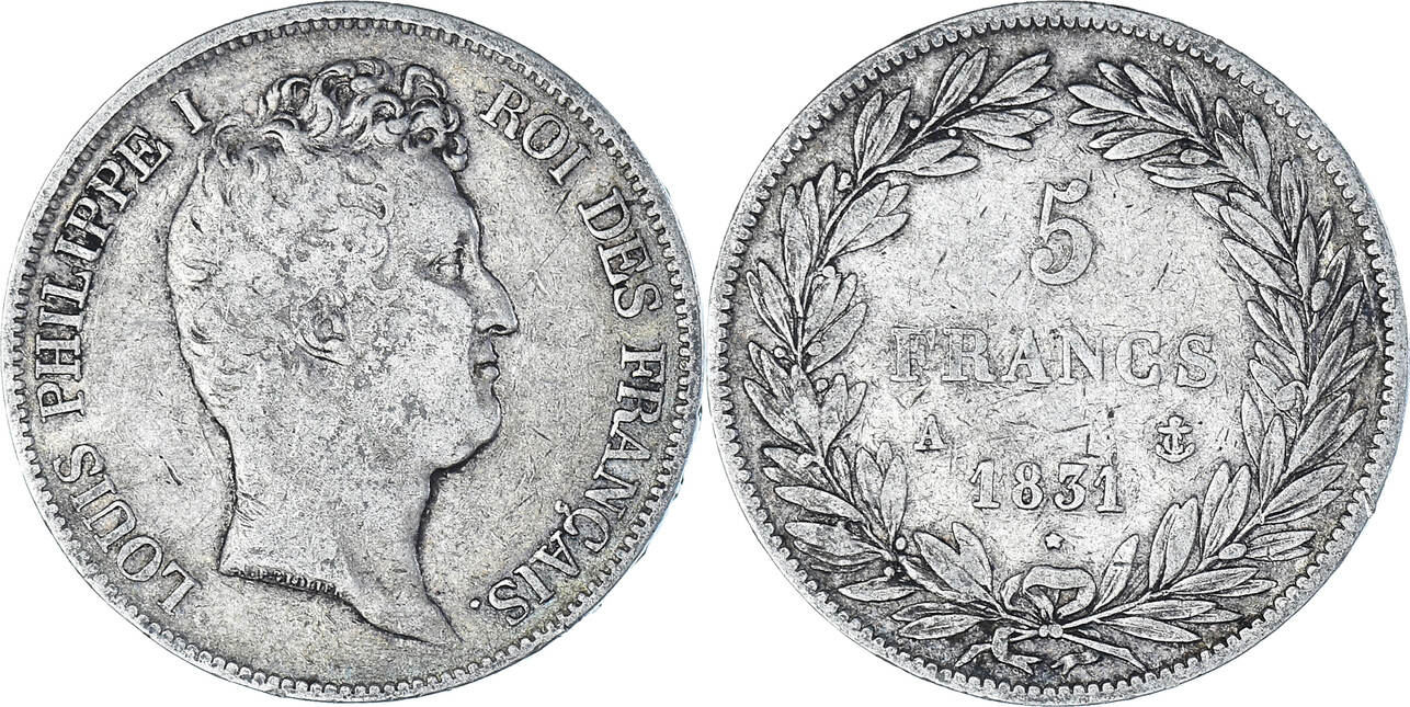 Frankreich 5 Francs 1831 A Münze Louis Philippe Paris S Silber KM