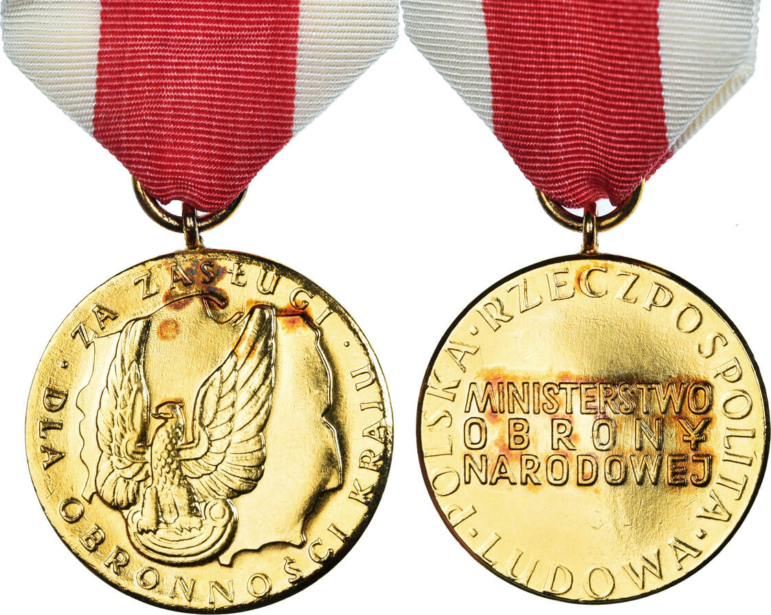 Polen Medaille Mérite pour la Défense Nationale Classe Or