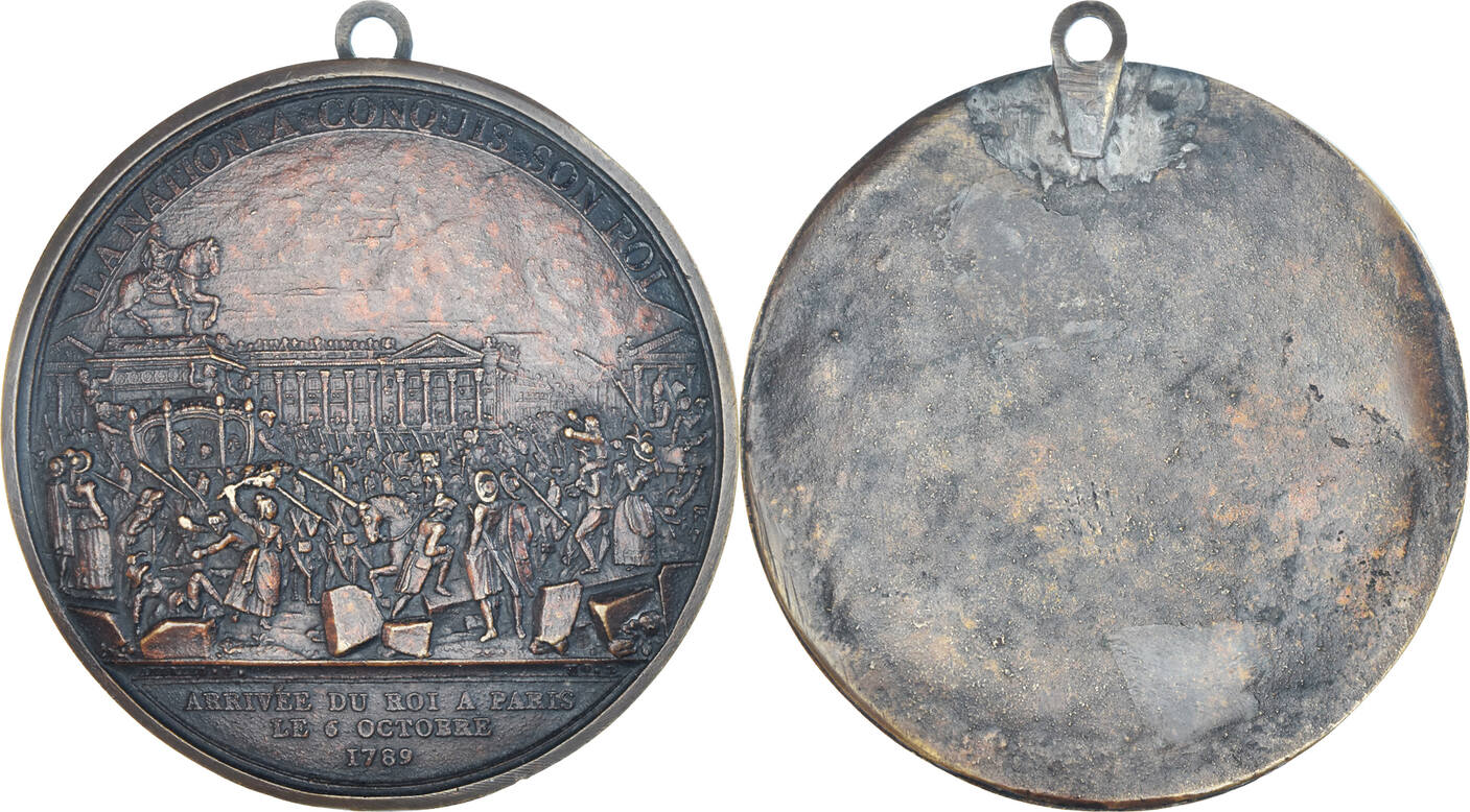 Frankreich Medaille Constitution Arriv E Du Roi Paris History