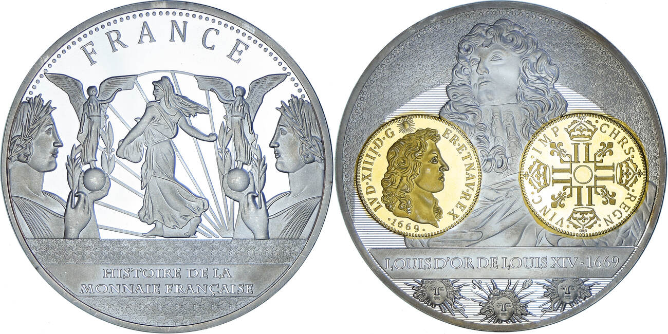 Frankreich Medaille Histoire De La Monnaie Fran Aise Louis D Or De