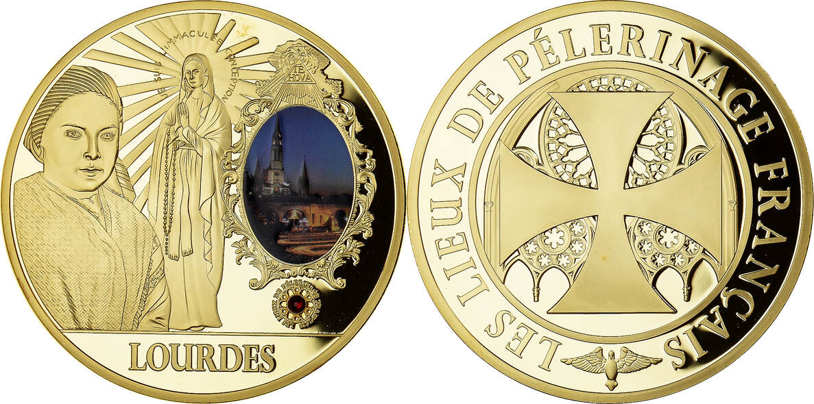 Frankreich Medaille Lourdes Lieu De P Lerinage Fran Ais Religions