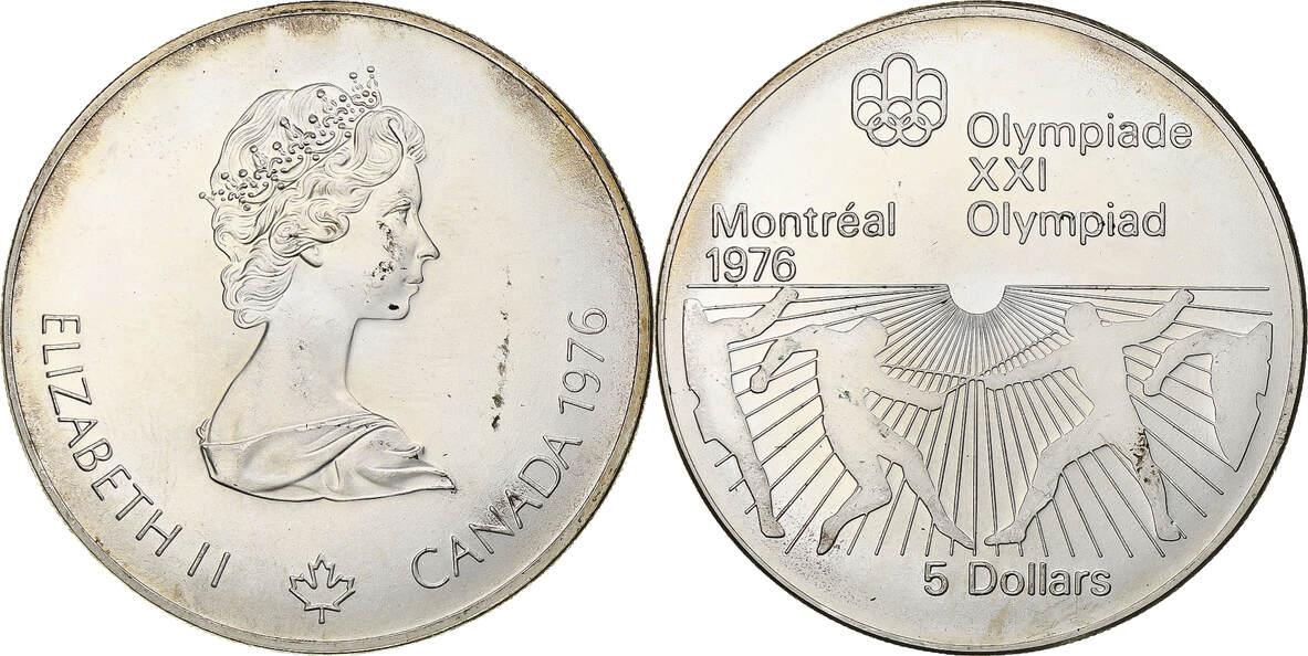 Kanada 5 Dollars 1976 Ottawa Münze Montréal XXI Olympiade Ottawa UNZ