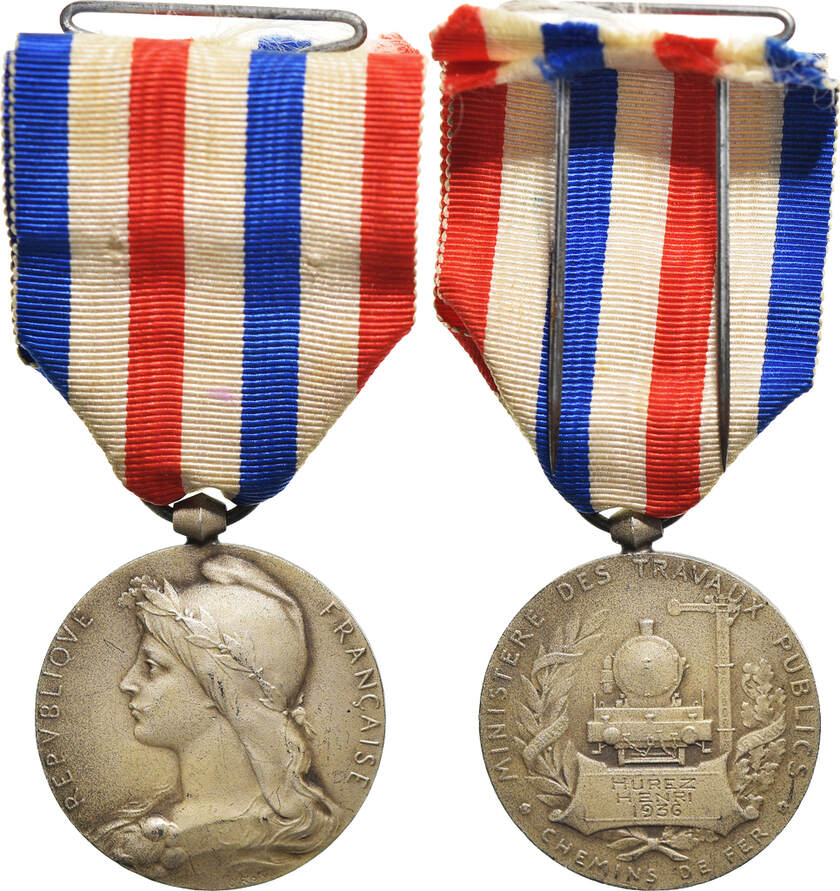 Frankreich Medaille 1936 Médaille d honneur des chemins de fer