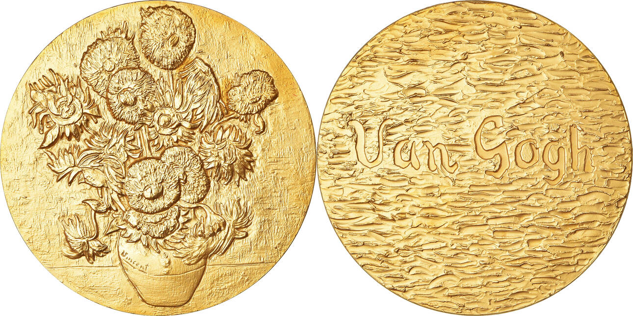 Frankreich Medaille Peinture Van Gogh Les Tournesols Arts Culture