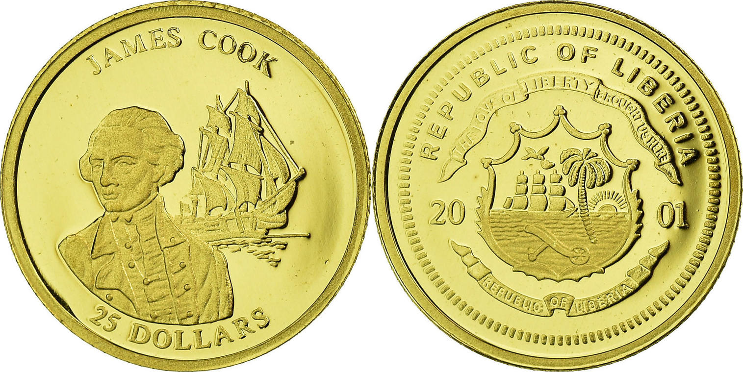 Liberia Dollars M Nze James Cook Stgl Gold Ma Shops