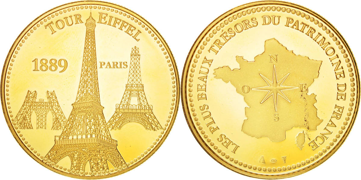 Frankreich Medaille Medal Les plus beaux trésors du patrimoine de