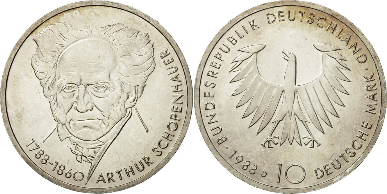 Bundesrepublik Deutschland 10 Mark 1988 D Münze Munich Germany VZ