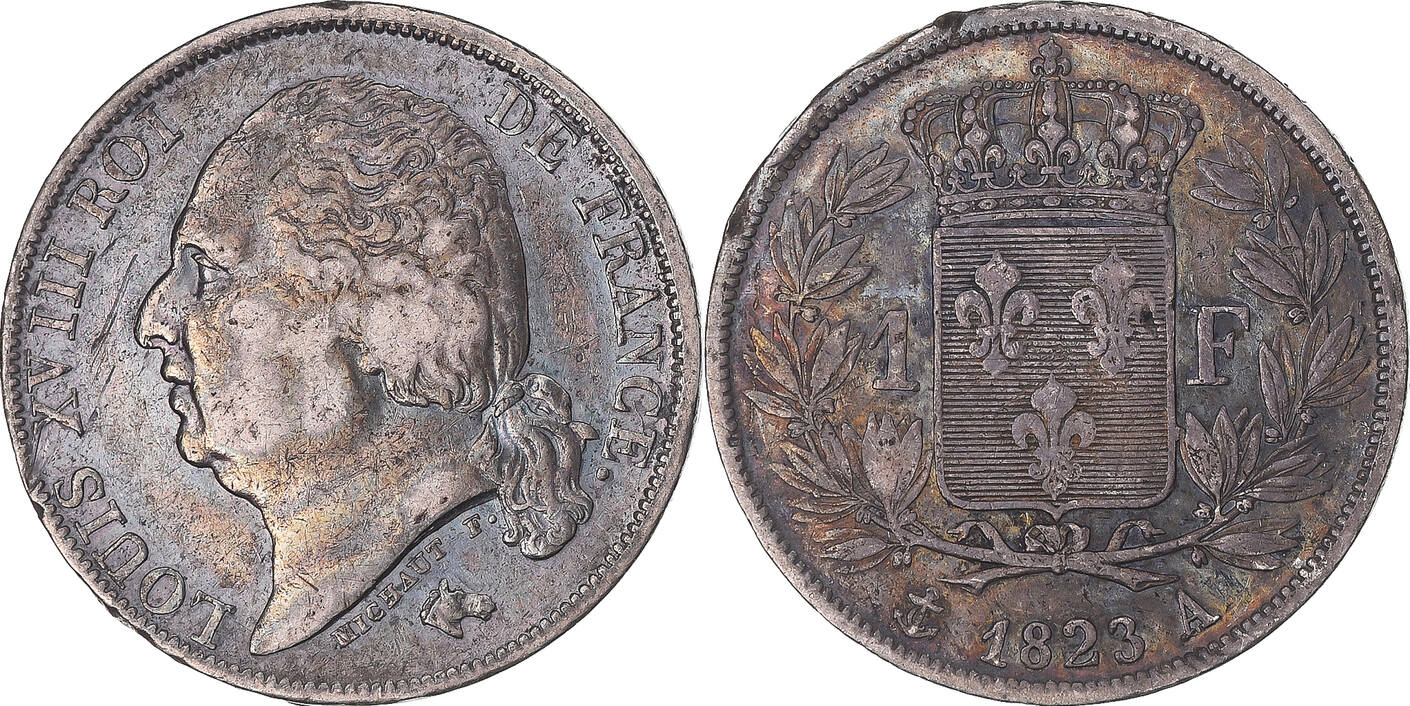 Frankreich Franc A M Nze Louis Xviii Paris Ss Silber Km