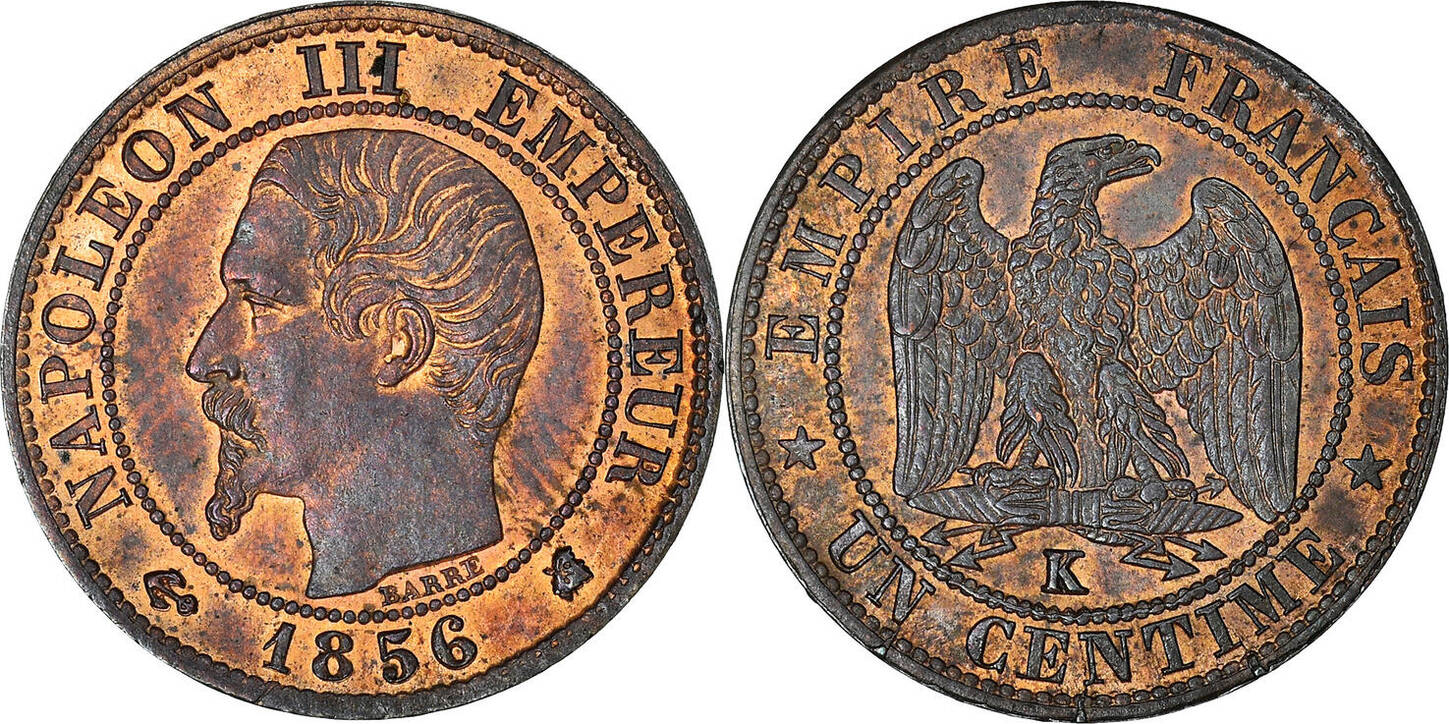 Frankreich Centime 1856 K Münze Napoleon III Napoléon III Bordeaux