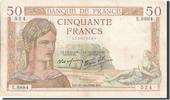 Banque De France 50 Francs French Banknoten Frankreich 50 Francs type Cérès