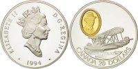 Canada 20 Dollars Foreign Coins Münzen Canada, Elisabeth II, 20 Dollars Aviation Wilfred T.Reid 19