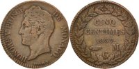 Monaco 5 Centimes Foreign Coins Münzen Monaco, Honoré V, 5 Centimes petite tête 1837 Monte Carlo,