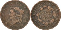 United States 1 Cent Foreign Coins Münzen Etats-Unis, Coronet Cent 1817, KM 45
