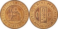 Colonial 1 Cent Colonial coins Französische Kolonien Indochine, 1 Cent 1888 A, KM 1