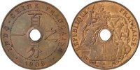 Colonial 1 Cent Colonial coins Französische Kolonien Indochine, 1 Cent 1908 A, KM 12.1