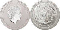 Australia 2 Dollars Foreign Coins Münzen Australie, 2 Dollars Année du Dragon 2012, 2 onces Argent,
