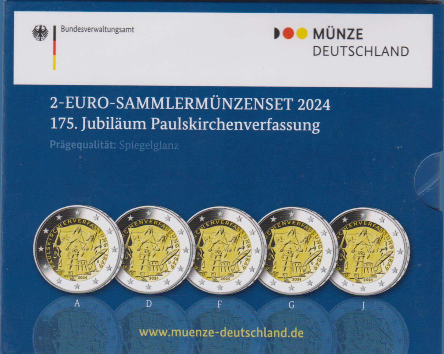 Deutschland 5 x 2 00 Euro 2024 A J 175 Jubiläum der