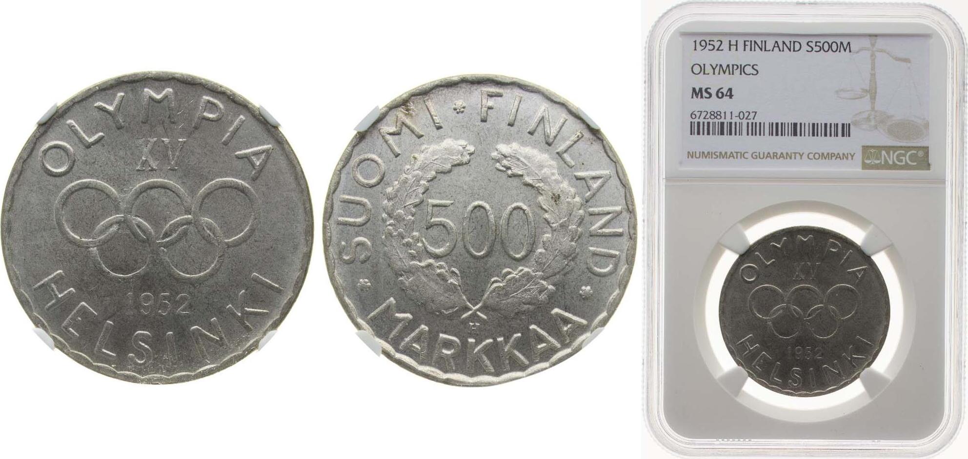 Finland Republic Markkaa Olympic Games Silver Copper