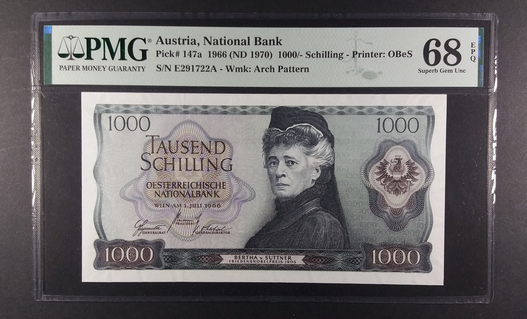 Schilling National Bank Austria Arch Pattern Pmg Epq