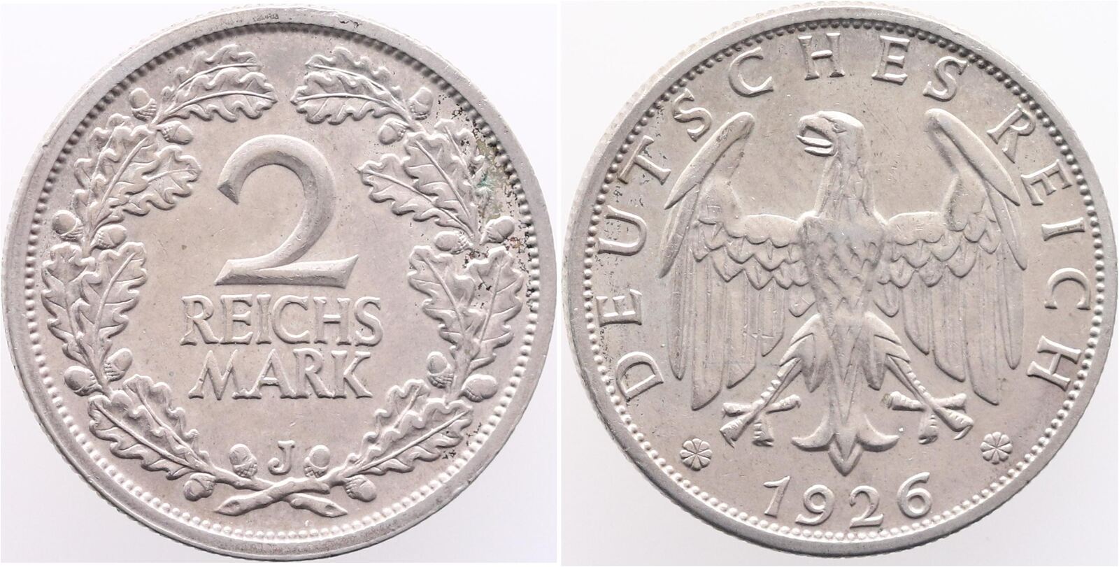 Weimarer Republik 2 Reichsmark 1925 J prägefrisch stempelglanz MA Shops