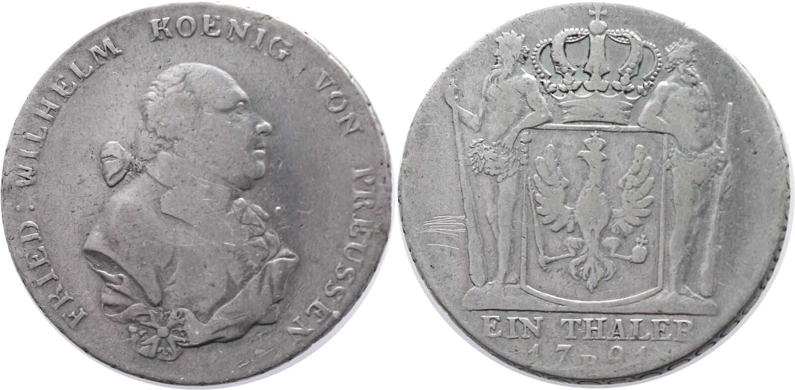 Brandenburg Preussen 1 Taler 1791 B Friedrich Wilhelm II 1786 1797