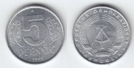 DDR 5 Pfennig Aluminium