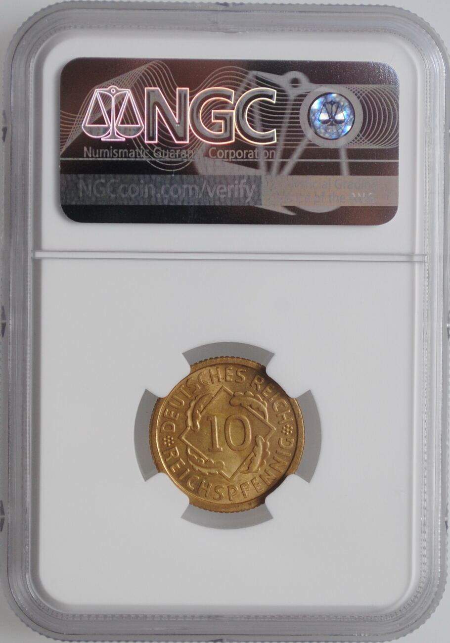 Reichspfennig Germany D Ngc Ms Weimar Republic