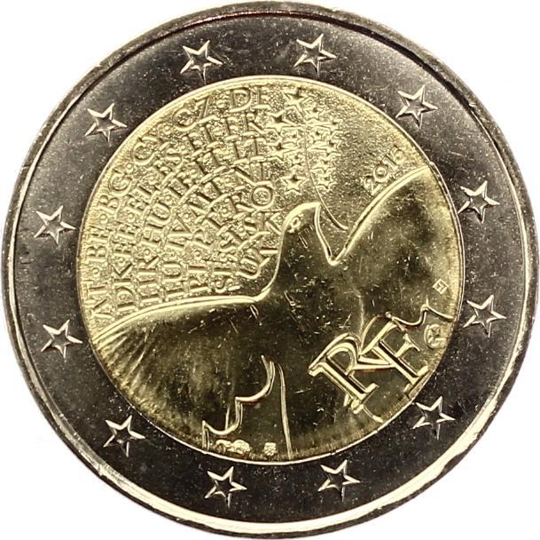 2 Euro Frankreich 2015 70 Jahre Frieden Bankfrisch MA Shops